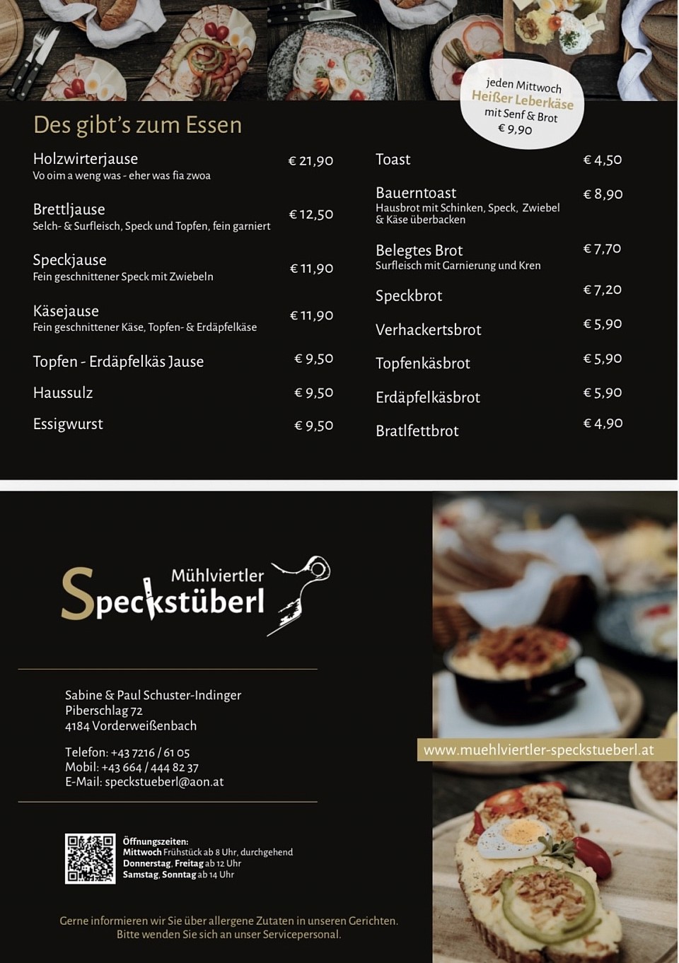 Frühstück nur Mittwochs ab 8 Uhr